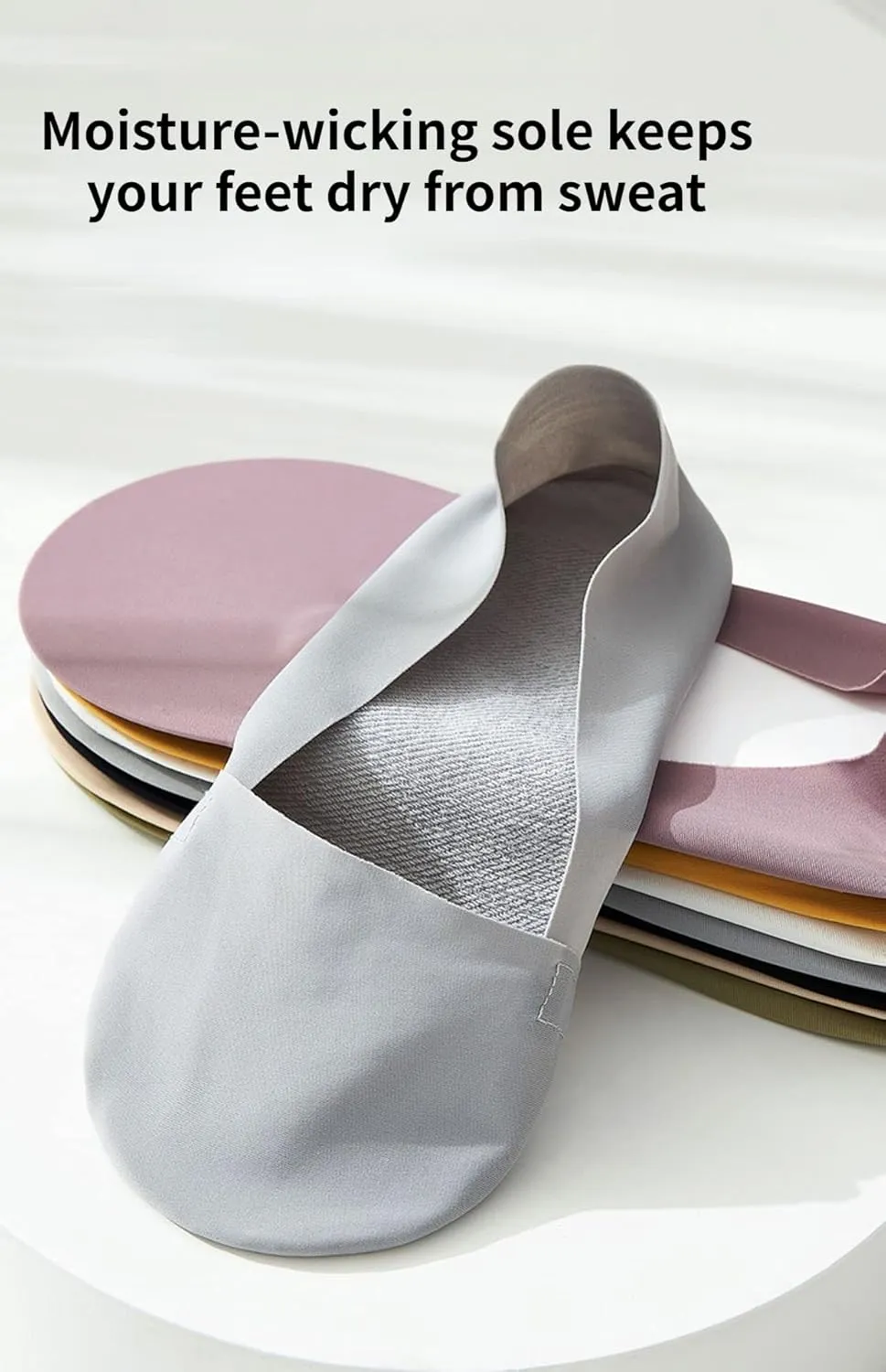10/20 Pairs No Show Socks for Women Non-slip Low Cut Liner Socks Invisible Ice Silk Socks
