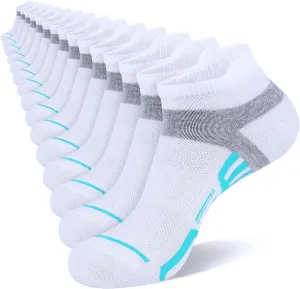 15 Pairs Womens Ankle Socks Lightweight Breathable Casual Low Cut Socks for Women With Heel Tab