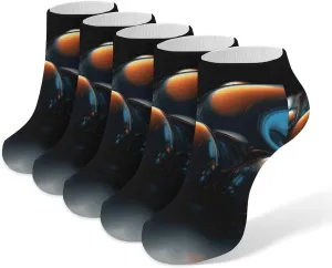 5 Pairs Ankle Socks Soft Breathable No Show Socks Comfortable Cotton Low Cut Casual Socks for Women Men Lustrous Stone