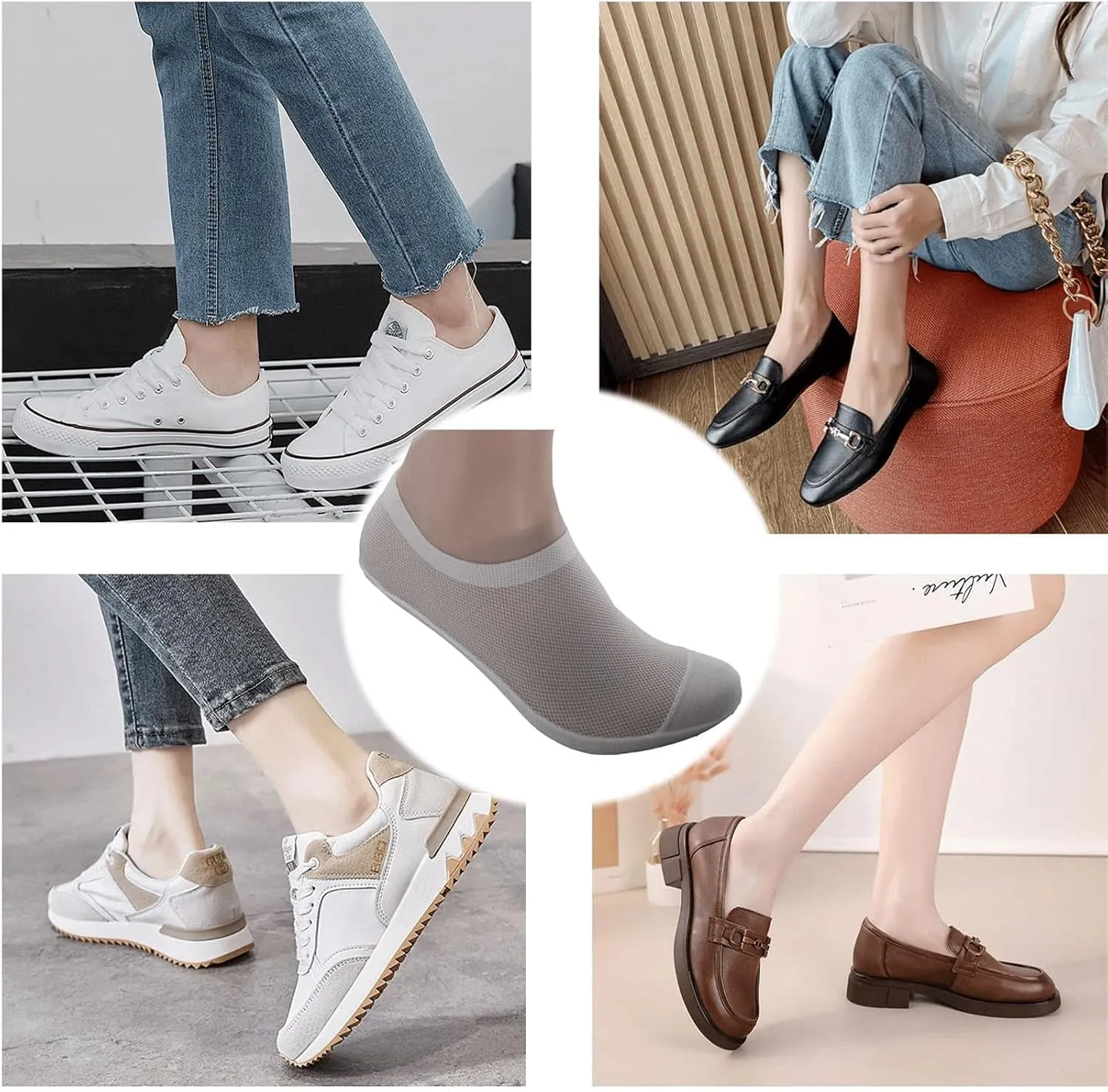 6Pairs Ultra Thin Liner Socks Non Slip ComBed Cotton No Show Socks  Breathable Seamless Low Cut Sock for Men and Women