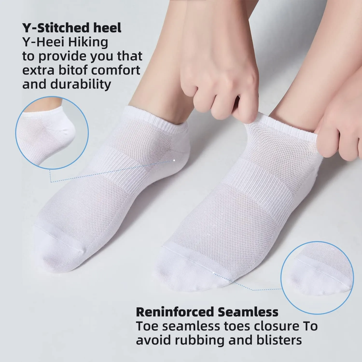 8 Pairs Ankle Socks Women's and Men Thin Cotton Low Cut No Show Athletic Running Socks