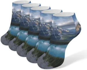 Banff National Park Ankle Socks Soft Breathable No Show Socks Comfortable Cotton Low Cut Casual Socks for Women Men 5 Pairs