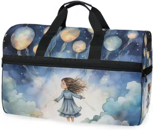 Character Cute 1 Travel Duffel Bag Luggage Sports Gym Bags With Shoes Compartment Large Capacity Lightweight Duffle Bag For Men Women