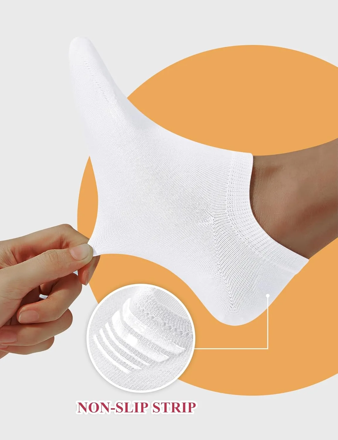 DIBAOLONG Womens No Show Socks Non Slip Flat Boat Line Low Cut Socks (6-12 Packs)