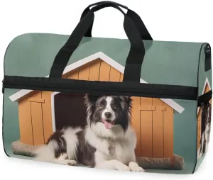 Dog House Travel Duffel Bag Luggage Sports Gym Bags With Shoes Compartment Large Capacity Lightweight Duffle Bag For Men Women