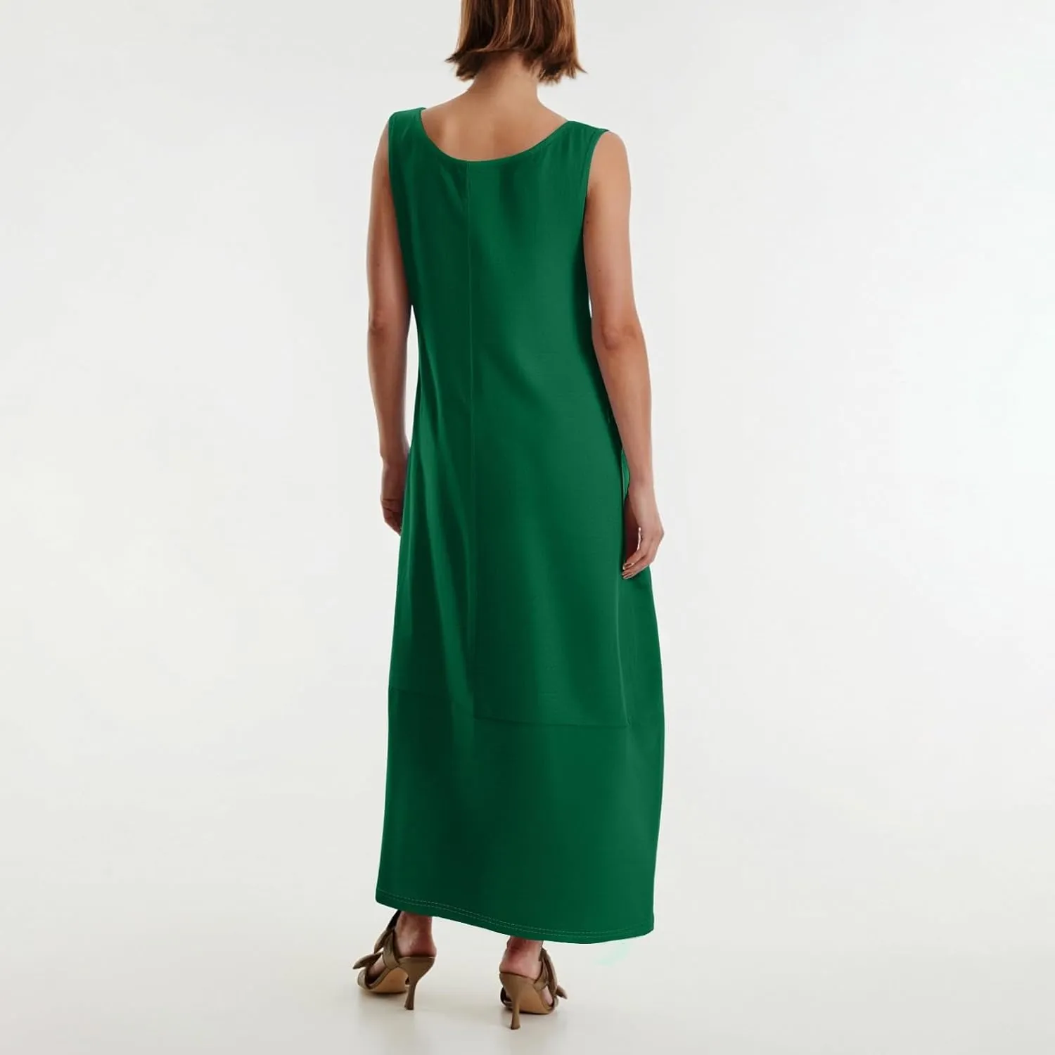 Dresses for Women 2025 Summer Casual Maxi Dress Scoop Neck Sleeveless Sundress Loose Flowy Beach Vacation Tank Dress