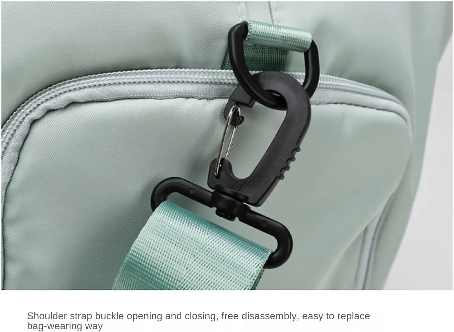 Duffle Bag, Gym Bag for Women, Separate Shoes Compartment Yoga Bag, Wet and Dry Separation Beach Bag, Mint Green, Small, Leisure