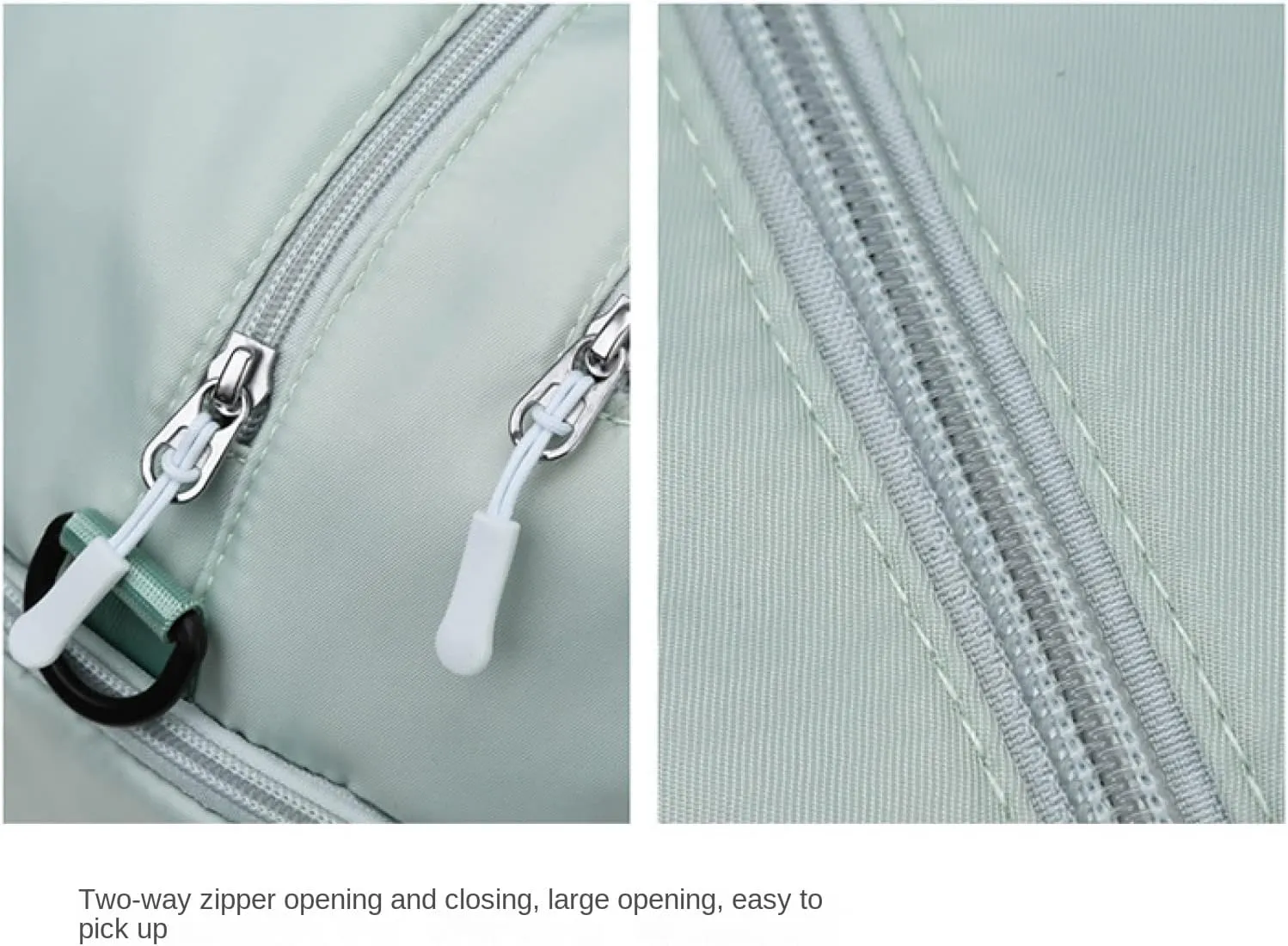 Duffle Bag, Gym Bag for Women, Separate Shoes Compartment Yoga Bag, Wet and Dry Separation Beach Bag, Mint Green, Small, Leisure