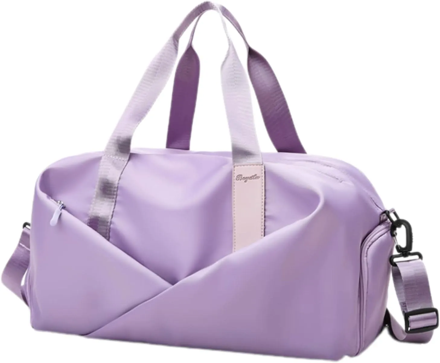 Duffle Bag, Gym Bag for Women, Separate Shoes Compartment Yoga Bag, Wet and Dry Separation Beach Bag, Purple, Large, Leisure