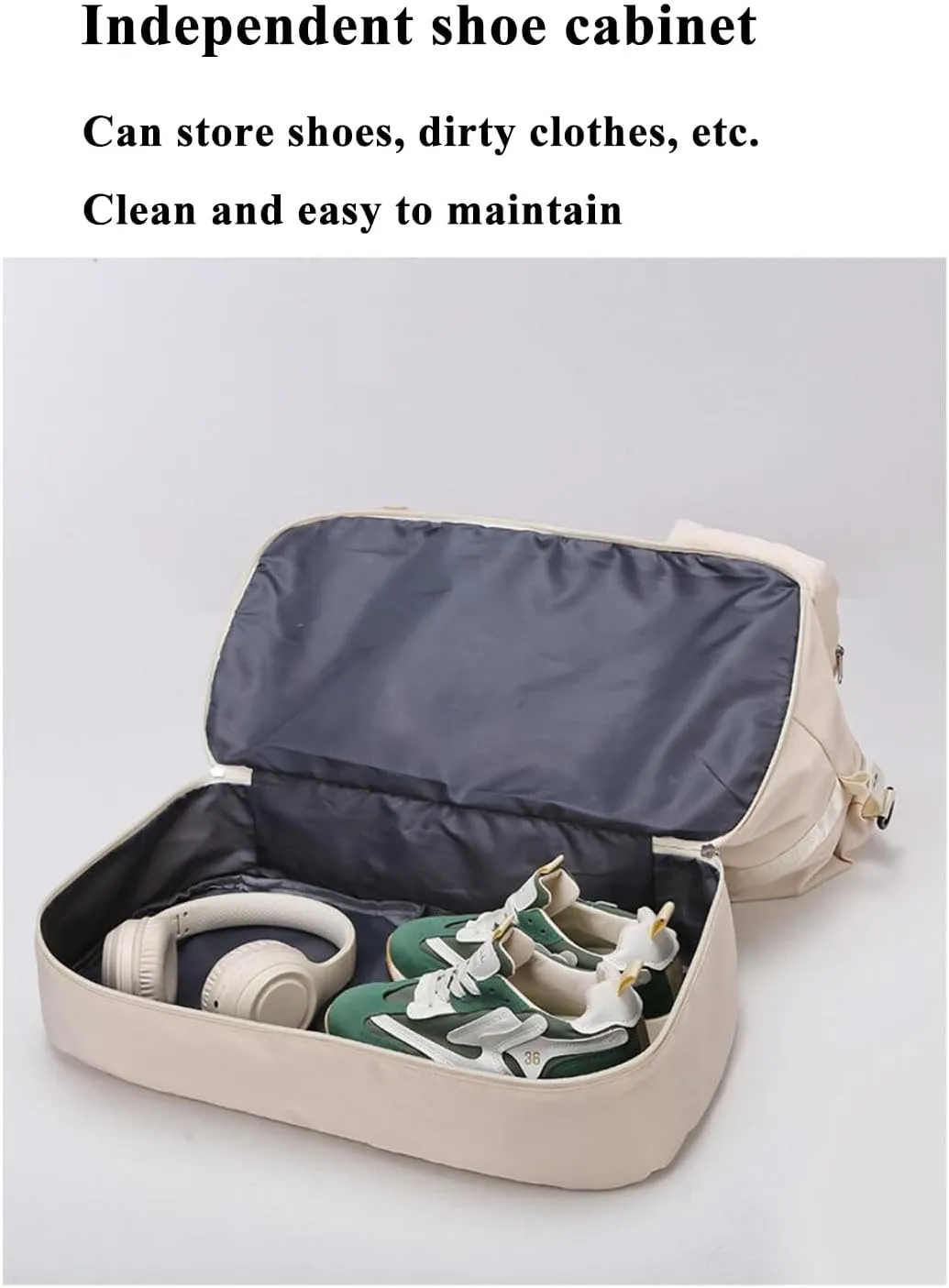 Duffle Bag Gym Bags Waterproof Weekender Bags For Women,With Shoes Compartment Wet Pocket,Sports Bag,Travel Duffle Bag (Gray)