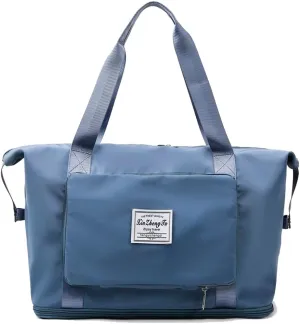 Expandable Travel Duffel Bag with Wet Pocket Shoes Compartment Overnight Weekender Bag Waterproof Gym Workout Handbag for Women and Man