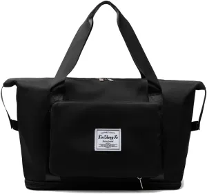 Expandable Travel Duffel Bag with Wet Pocket Shoes Compartment Overnight Weekender Bag Waterproof Gym Workout Handbag for Women and Man