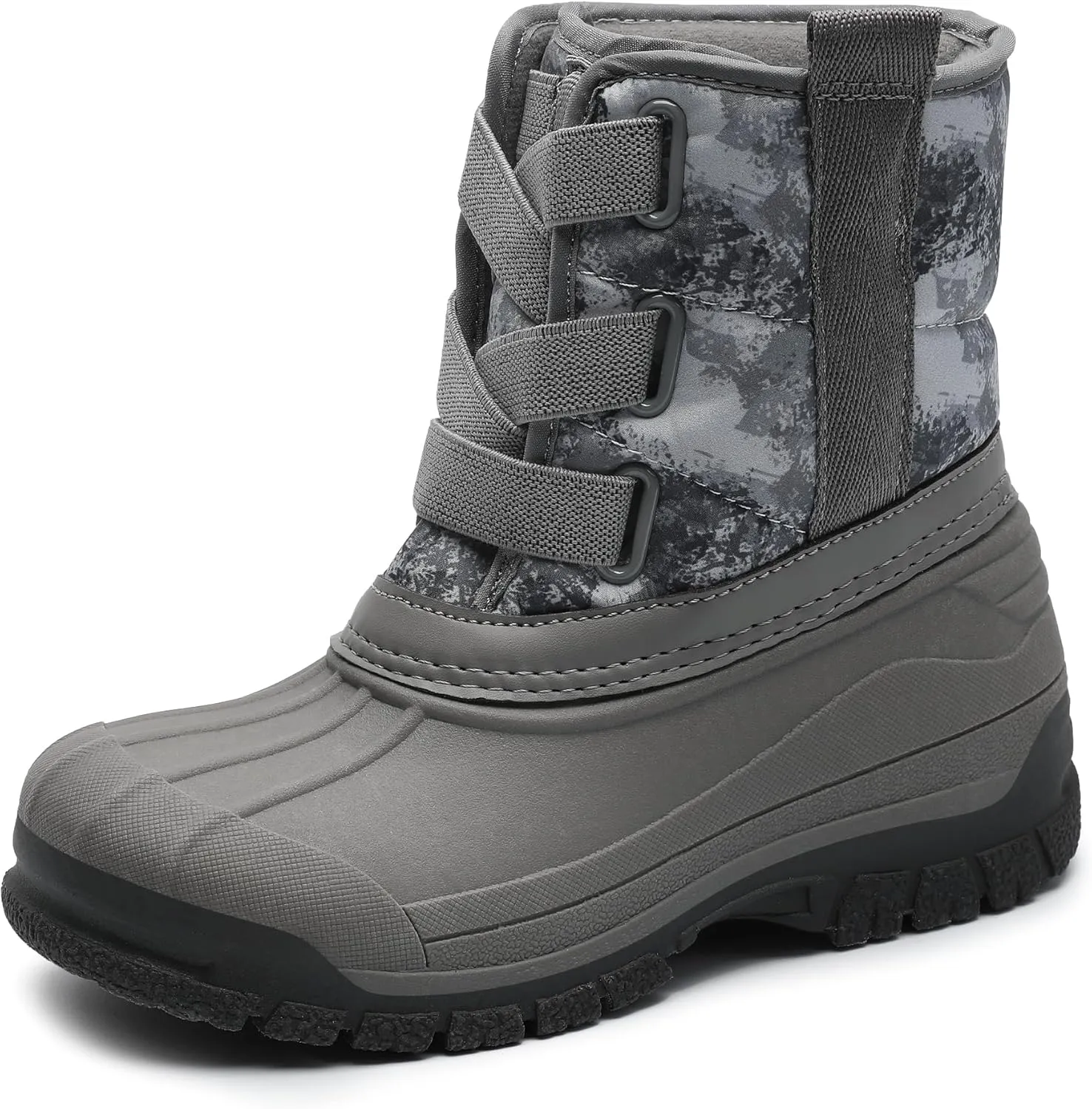 festooning Toddler Boys Girls Snow Boots Velvet Lined Elastic Band Waterproof Non-Slip Boot Outdoor Winter Warm Shoes for Kids