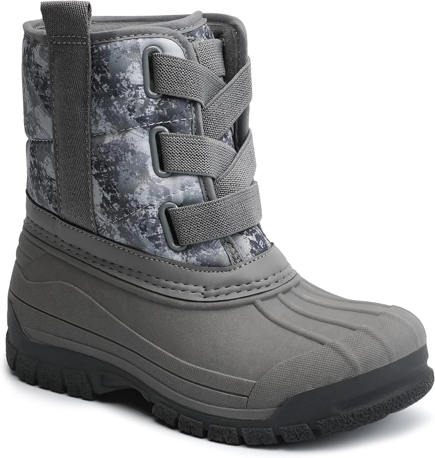 festooning Toddler Boys Girls Snow Boots Velvet Lined Elastic Band Waterproof Non-Slip Boot Outdoor Winter Warm Shoes for Kids