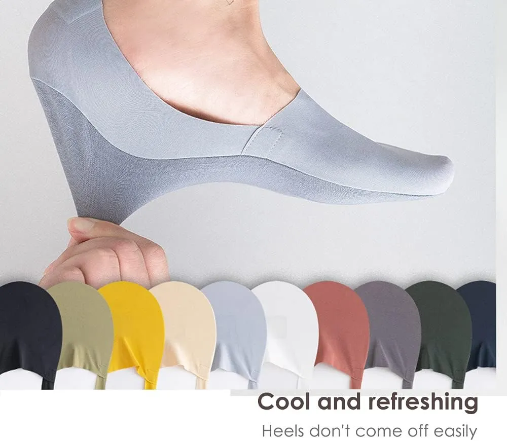 fidragon Women No Show Socks Low Cut Women Invisible for Flats and Dress Shoes Liner Socks with Non-Slip Heel Grips