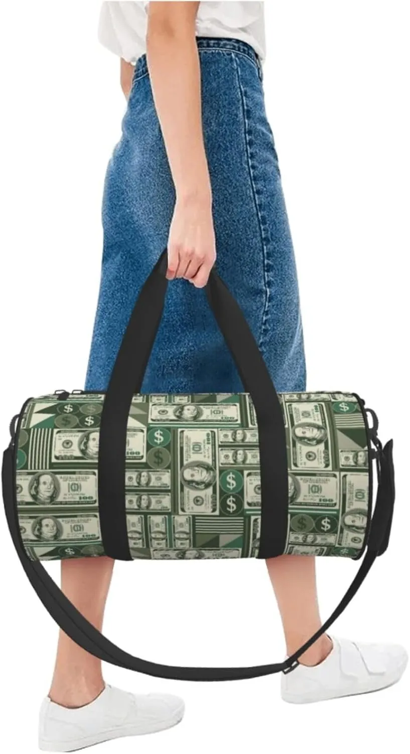 Gbuzozie Sports Gym Bag Travel Duffel Bag Shoes Compartment For Men Women Foldable Lightweight Yoga Gym Sports Bag, Money, One Size