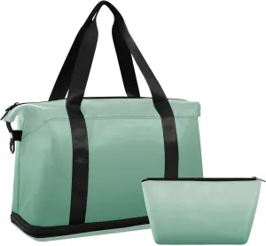 Gradient Army Green Weekender Bags for Women Travel Duffel Bags with Shoe Compartment Overnight Bag Carry on Sports Duffel Bag with Toiletry Bag for Travel/Business/Gift Gradient Army Green