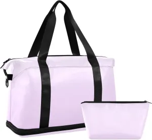Gradient Lavender Weekender Bags for Women Travel Duffel Bags with Shoe Compartment Overnight Bag Carry on Sports Duffel Bag with Toiletry Bag for Travel/Business/Gift Gradient Lavender