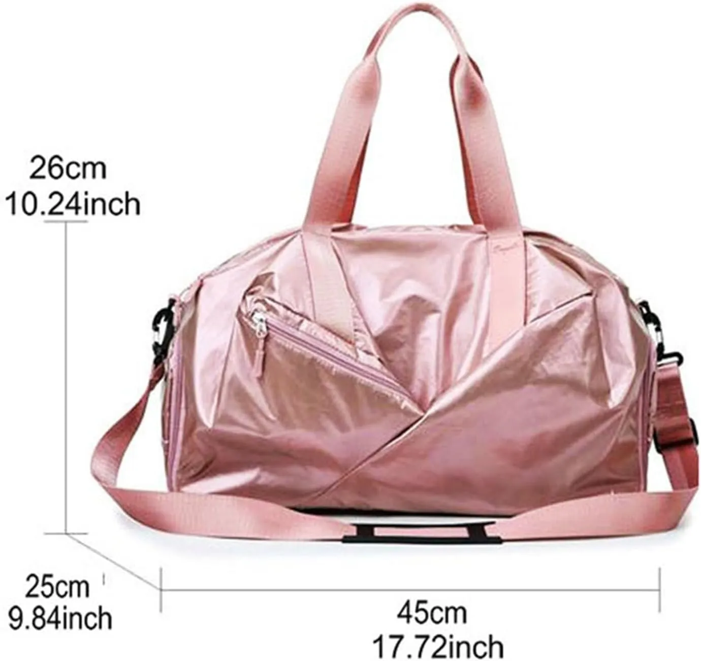 Gym bag for women Outdoor Men Gym Bag With Shoes Compartment Travel Luggage Bags Waterproof Women Fitness Bag Duffel Bag(Pink)