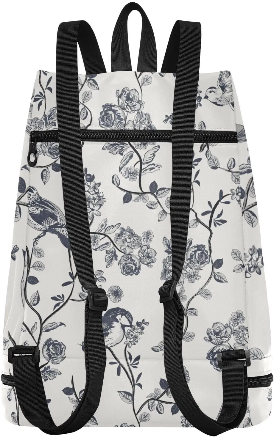 Gym Drawstring Bags with Shoes Compartment Wet Proof Pocket Gym Equipment Bags Draw String backpack for Sports Travel Swimming Beach Bird