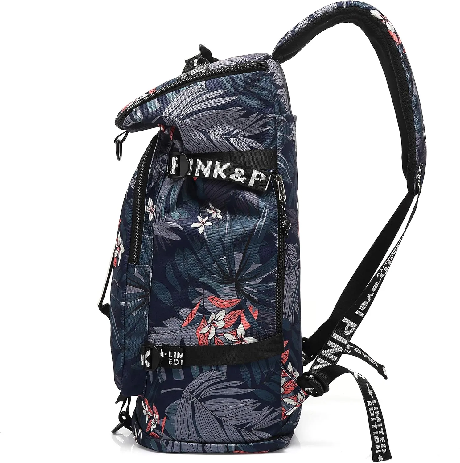 Gym Duffle Bag Backpack 4-Way Waterproof with Shoes Compartment for travel Sport Hiking laptop, Floral-cool, X-Large, Duffel Backpacks