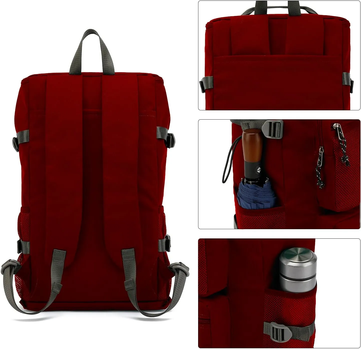 Gym Duffle Bag Backpack 4-Way Waterproof with Shoes Compartment for travel Sport Hiking laptop, Viva Magenta Red, Duffel Backpacks