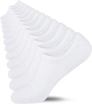 Heatuff No Show Socks Womens Cotton Low Cut Non Slip Casual Socks Invisible Flat Boat Liner Socks (6/9 Pairs)