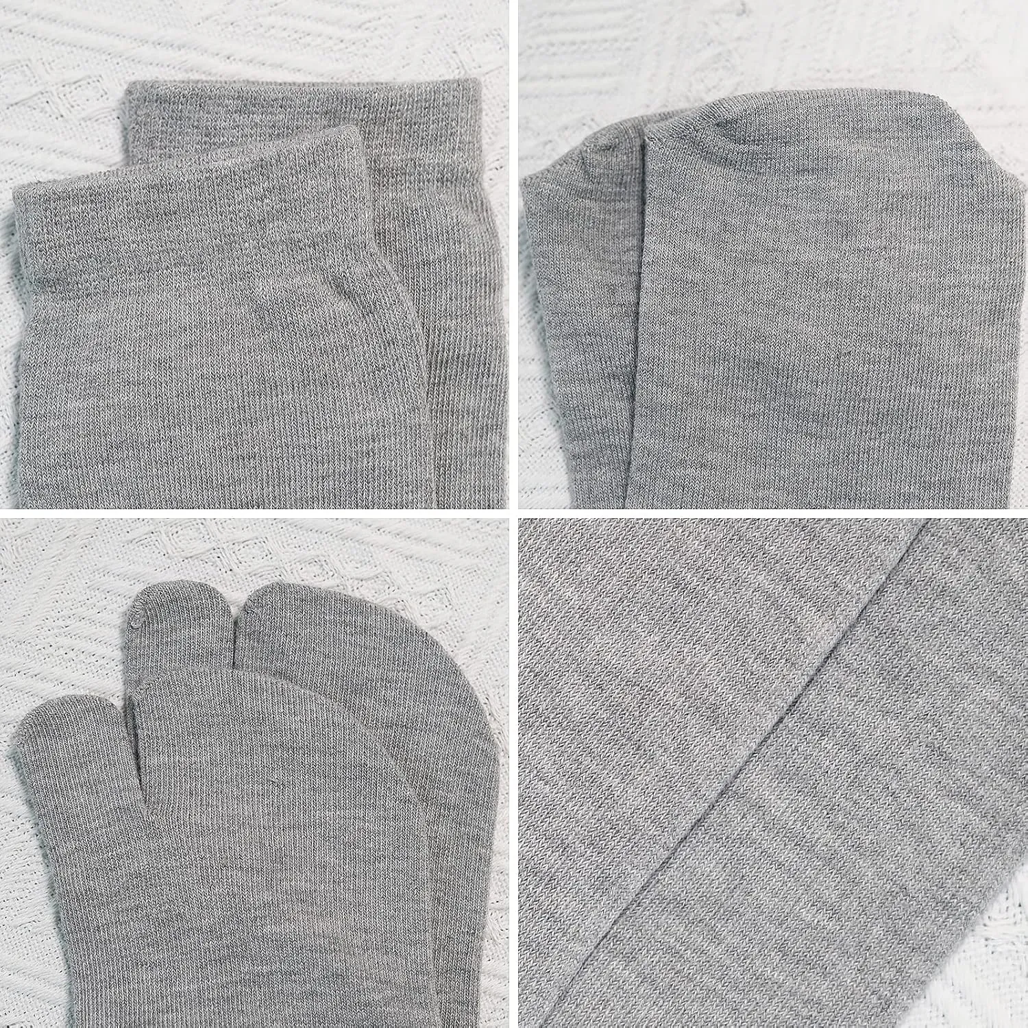 Hellomamma Women's Tabi Flip Flop Socks Two Toe Split Athletic Cotton Colorful Ankle Sock 4pairs