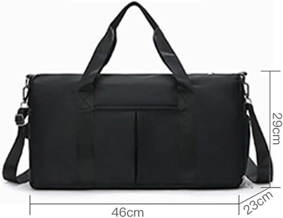 Keoferlo Sports Duffel Bags Gym Tote Bags Travel Golf Duffel Traveling Waterproof Weekend Bags with Shoes for Women Men, Black