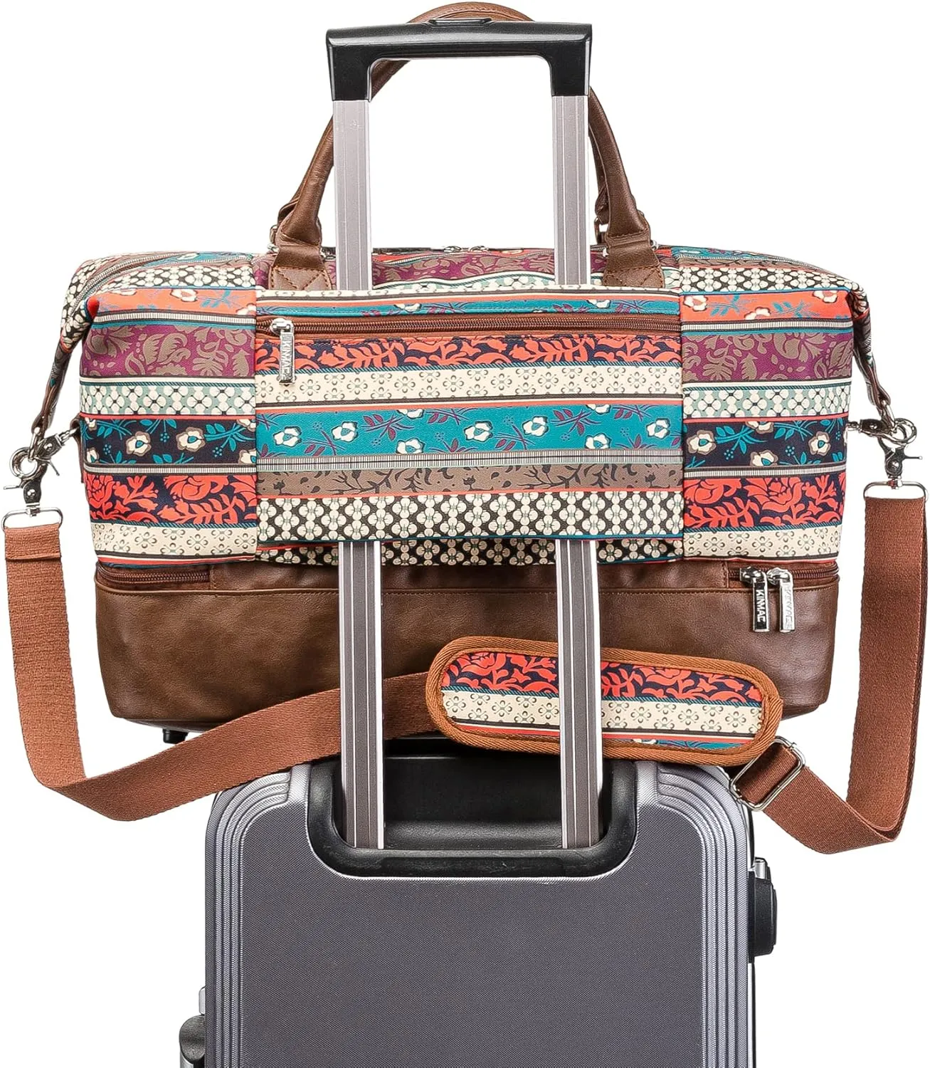 Kinmac Travel Duffel Bag,Overnight Weekender Bag Sports Gym Bag, Carry-on Tote Bag, Bohemian