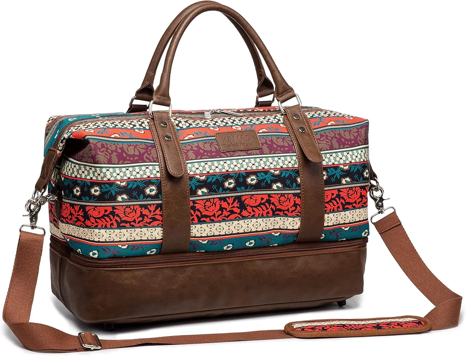 Kinmac Travel Duffel Bag,Overnight Weekender Bag Sports Gym Bag, Carry-on Tote Bag, Bohemian