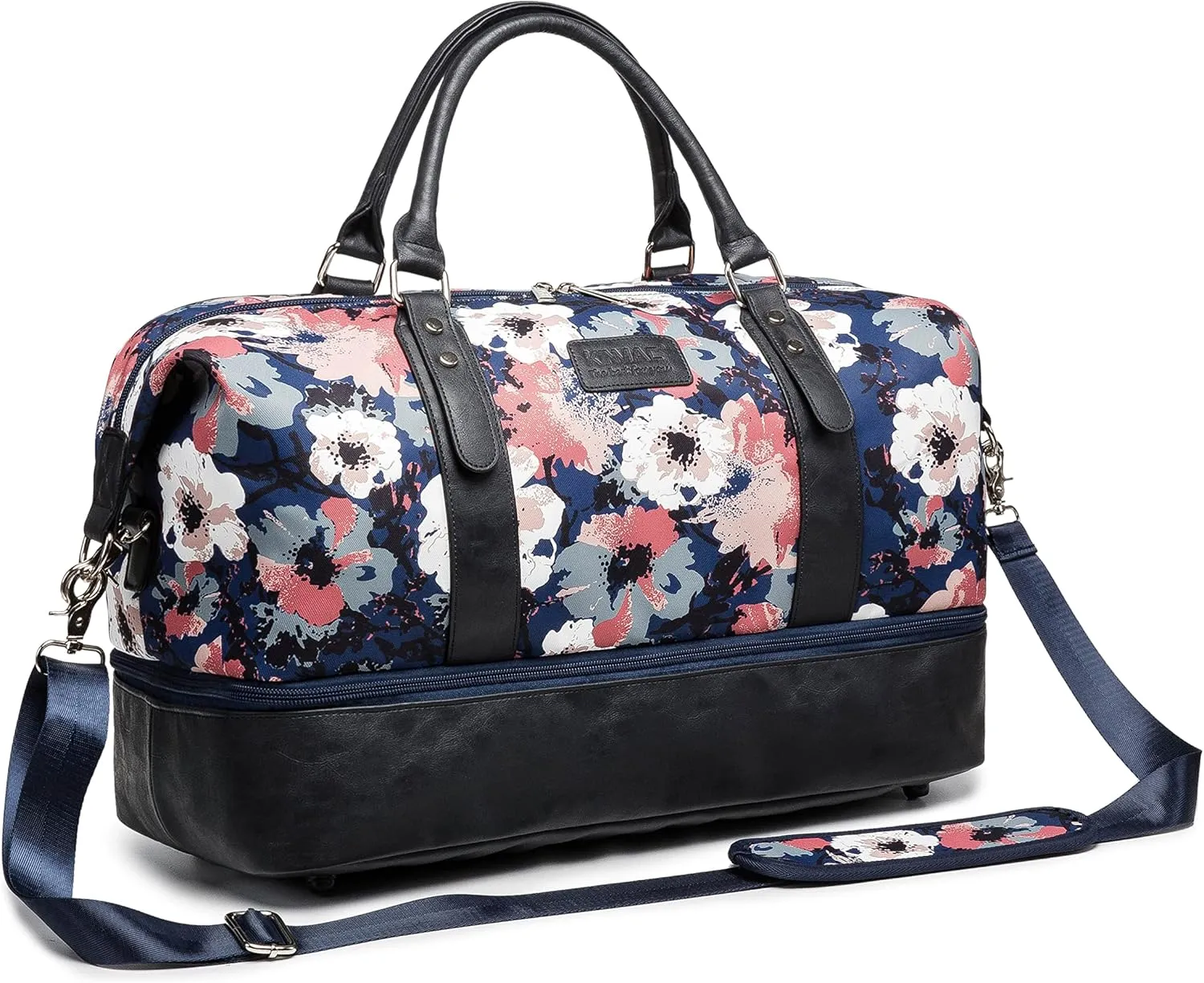 Kinmac Travel Duffel Bag,Overnight Weekender Bag Sports Gym Bag, Carry-on Tote Bag, Camellia