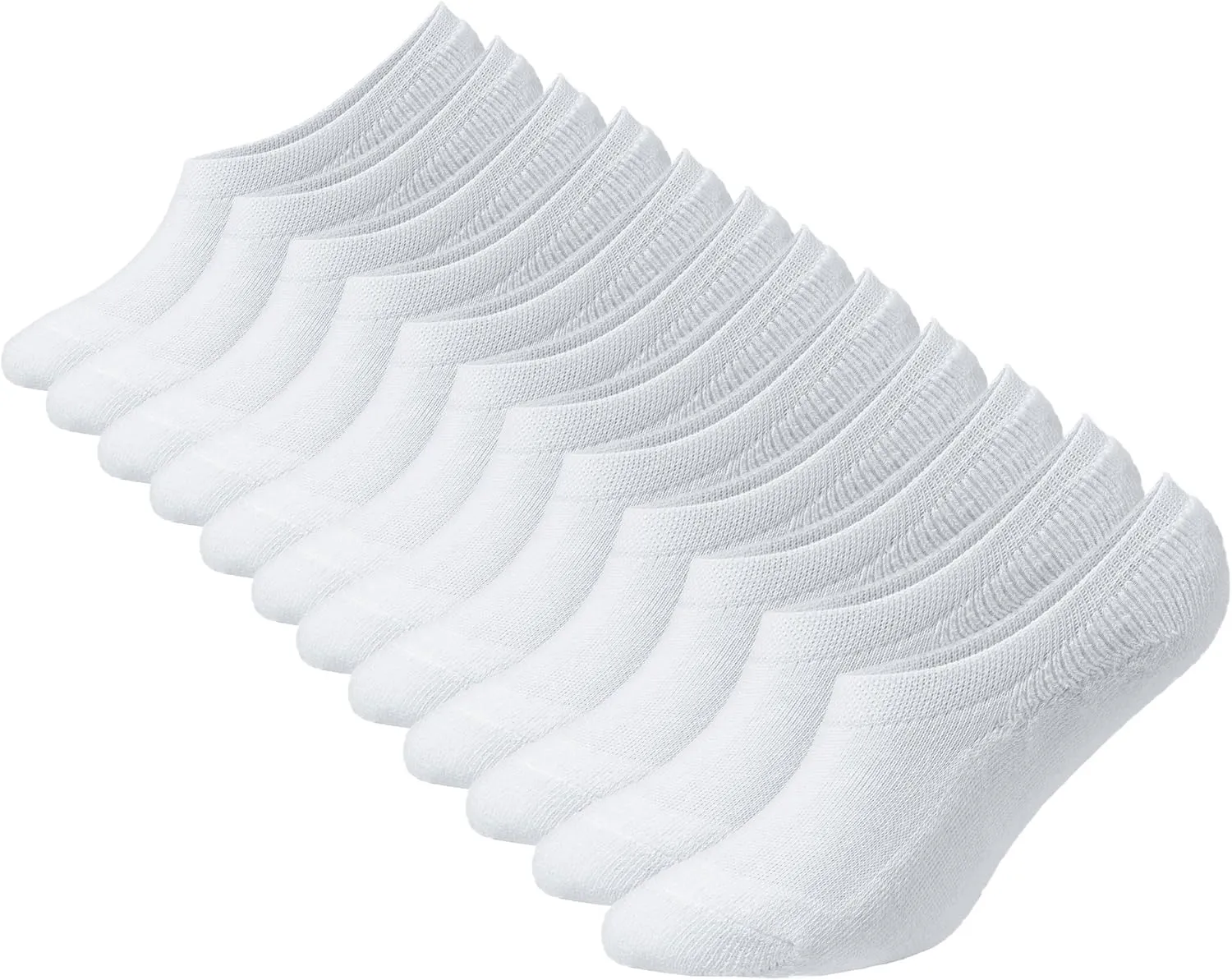 KONY No Show Socks Womens Non Slip, 6 Pairs Cotton Thick Cushioned Flat Boat Liner Low Ankle Socks Sneakers Footies Size 6-9