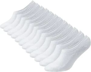 KONY No Show Socks Womens Non Slip, 6 Pairs Cotton Thick Cushioned Flat Boat Liner Low Ankle Socks Sneakers Footies Size 6-9