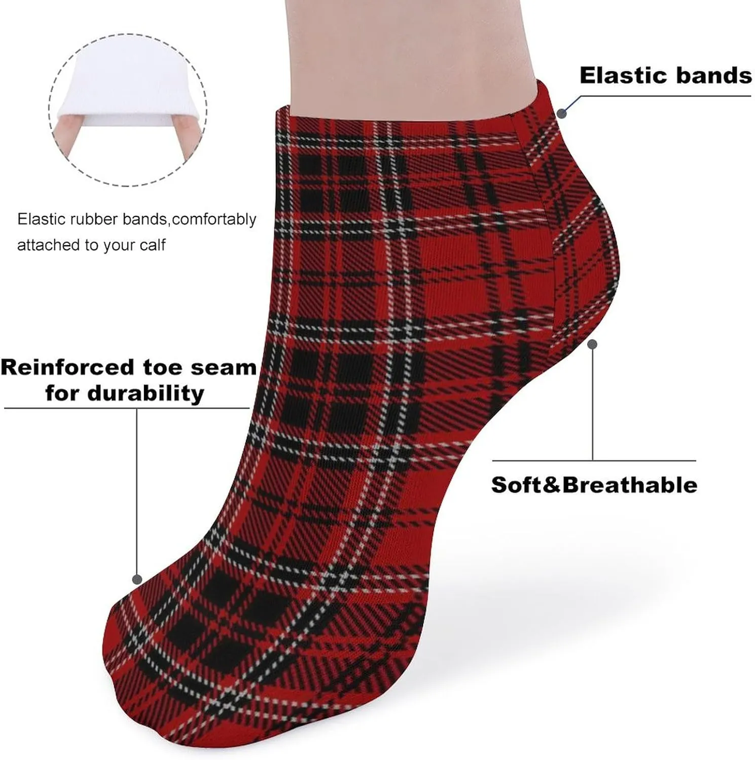 Low Cut Ankle Socks No Show Short Athletic for Men 5 Pairs