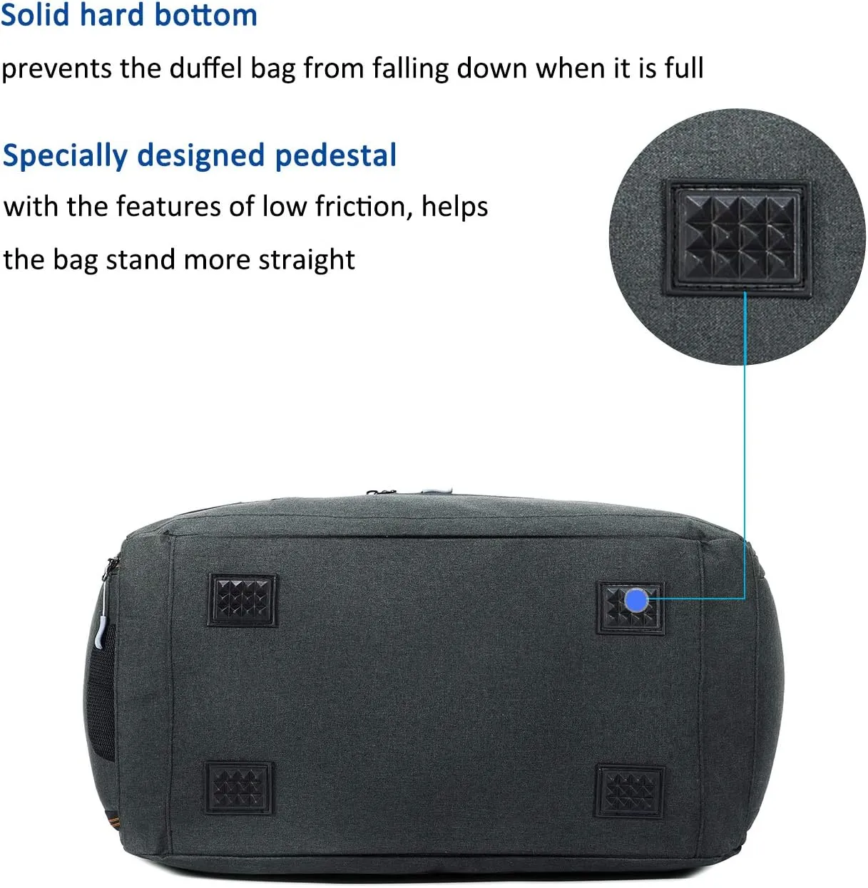 MarsBro Water Resistant Sports Gym Travel Weekender Duffel Bag with Shoe Compartment Black Medium