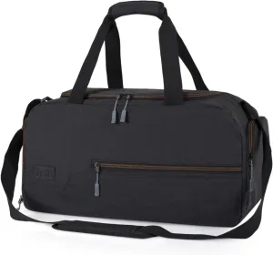 MarsBro Water Resistant Sports Gym Travel Weekender Duffel Bag with Shoe Compartment Black Medium
