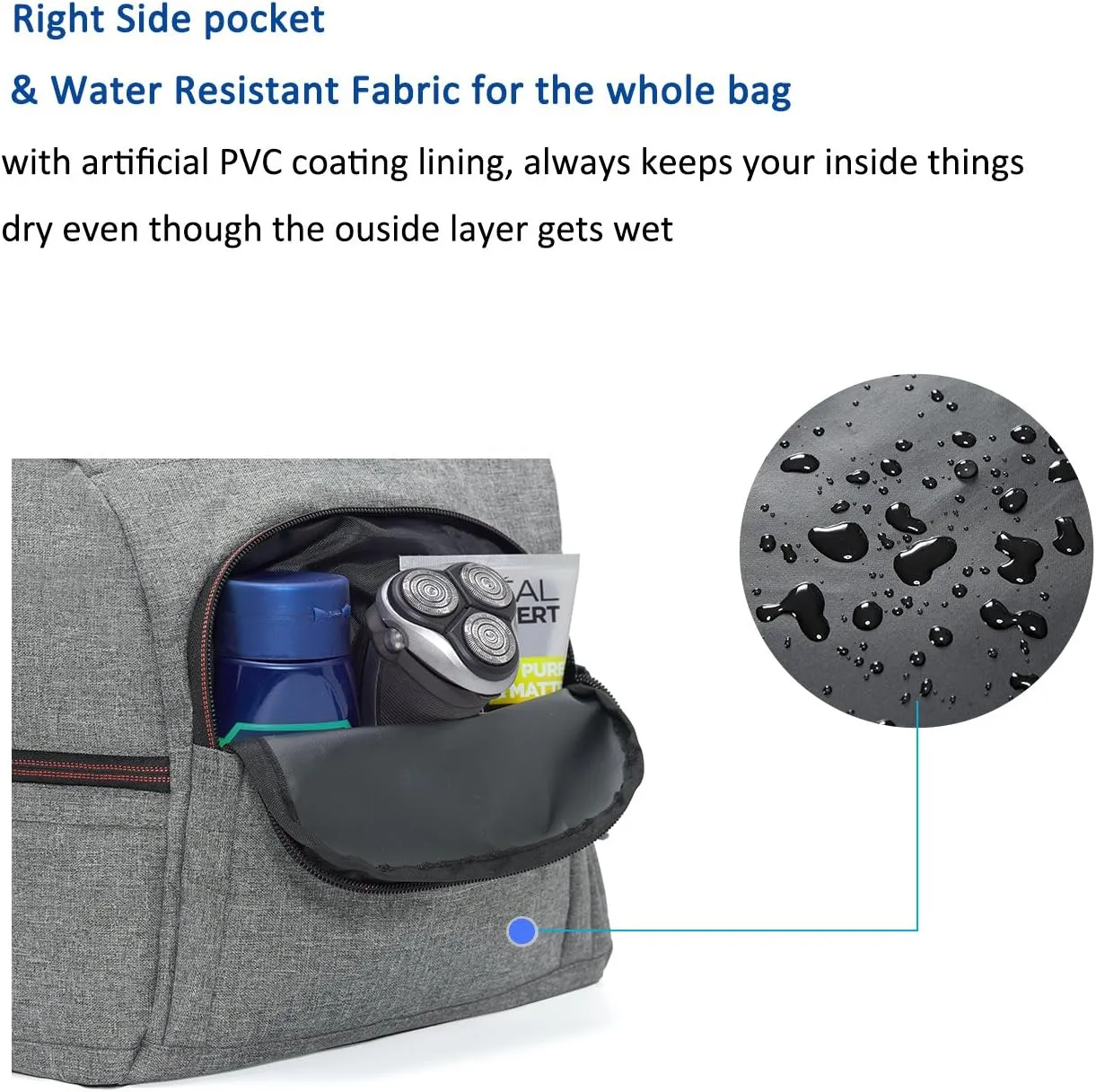 MarsBro Water Resistant Sports Gym Travel Weekender Duffel Bag with Shoe Compartment Grey Medium