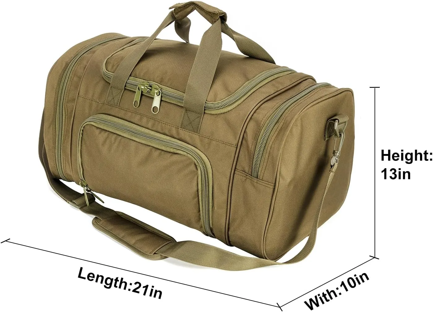 Military Tactical Outdoor Gym Bag Small Duffel Bag with Shoes Compartment for Sports Travel Camping Hunting, A-Green, Gym Bags