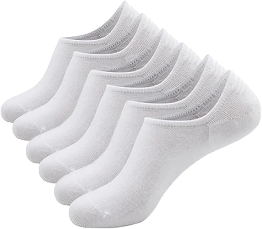 No Show Socks Men Low Cut Ankle Short Socks,Non Slip Ankle Socks Cotton Casual Invisible Boat Socks Size 5-9