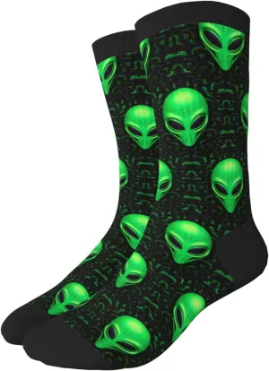 Novelty Crew Socks Crazy Dress Socks Fun Colorful Novelty Graphic Crew Tube Socks Mid-Calf Funny Socks