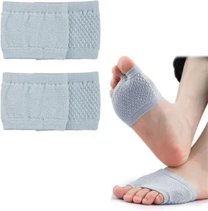 Open Toe Half Socks, 2Pairs Women Peep Toe Socks Half Palm Toe Topper Liner Socks, Women's No-Show Socks