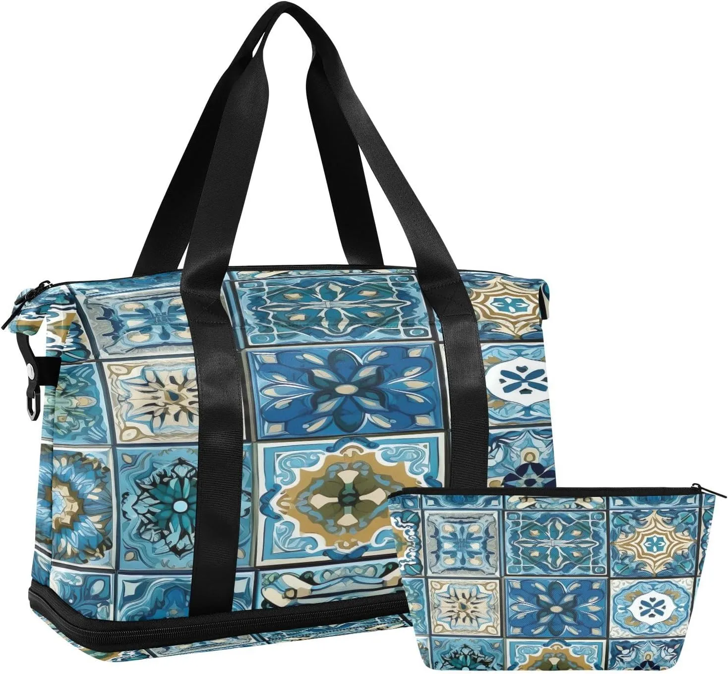 Oriental Designs Sports Gym Bag,Travel Duffel bag with Wet Pocket & Shoes Compartment Lightweight Waterproof Overnight Bag for Men Women