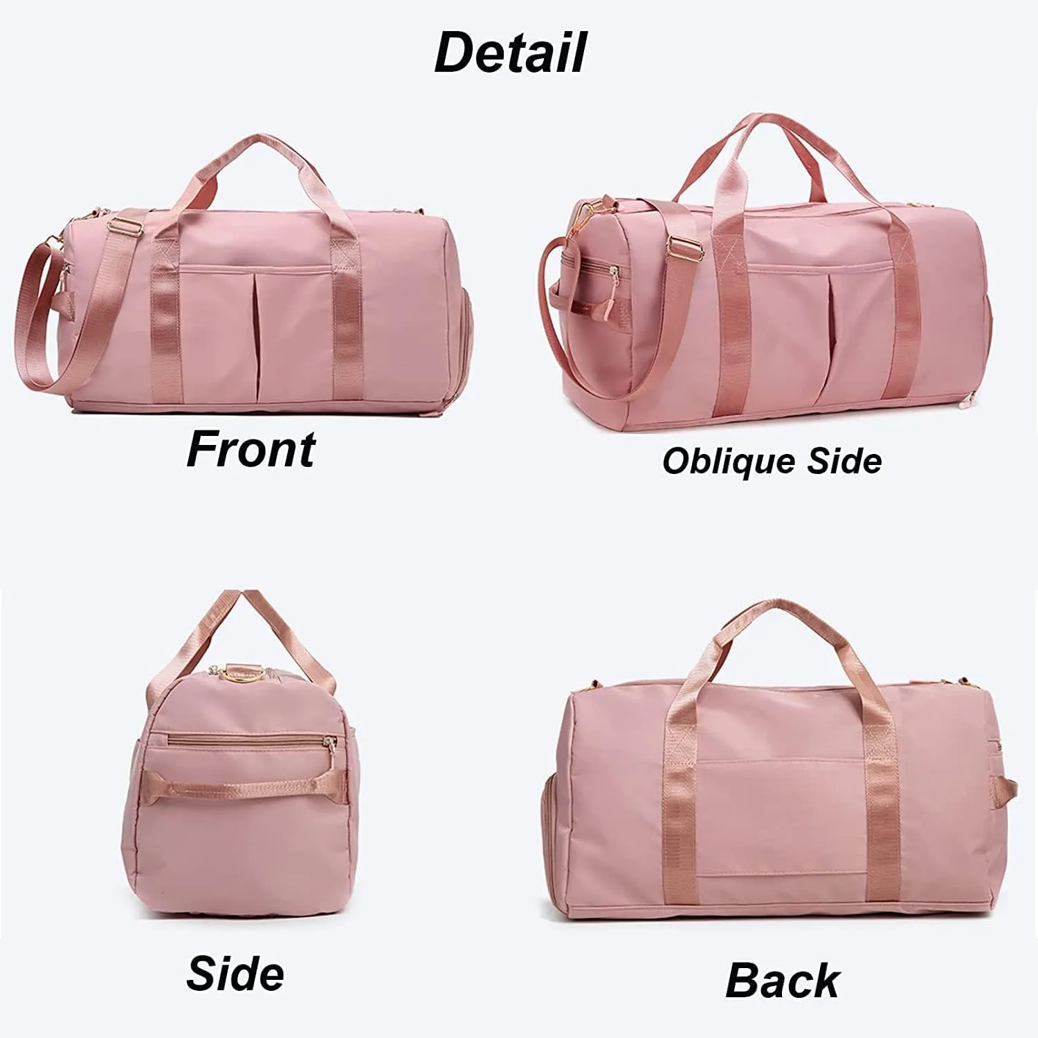 Personalized Duffle Bag, Custom Name Dance Bag for Girls, Personalized Embroidered Sports Gym Bag with Shoes Compartment for Women Girls (Blue)
