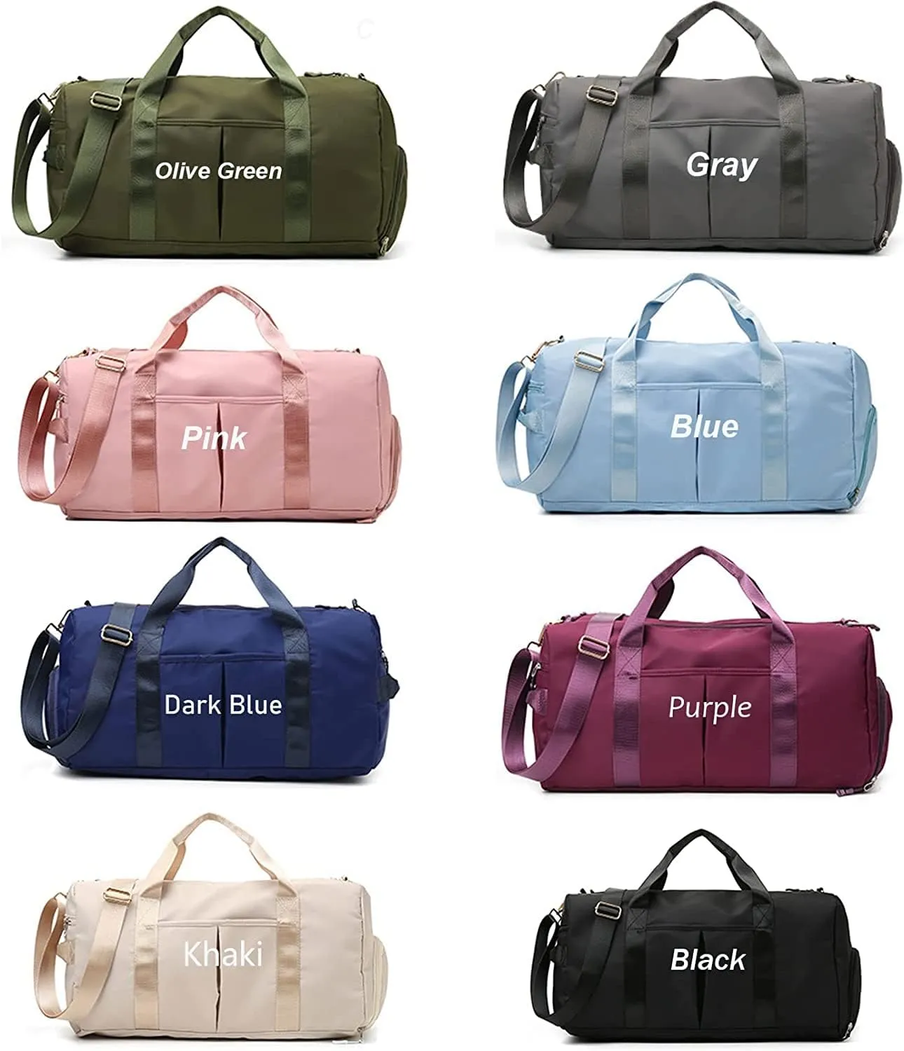 Personalized Duffle Bag, Custom Name Dance Bag for Girls, Personalized Embroidered Sports Gym Bag with Shoes Compartment for Women Girls (Blue)