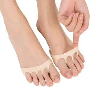 Relaxife Toe Topper Liner Socks Sponge Cushion No Show Women's Toeless Half Socks for High Heels Sandals Sling back