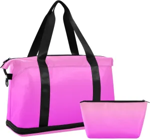 Rosy Brown Purple Weekender Bags for Women Travel Duffel Bags with Shoe Compartment Overnight Bag Carry on Sports Duffel Bag with Toiletry Bag for Travel/Business/Gift Rosy Brown Purple 02