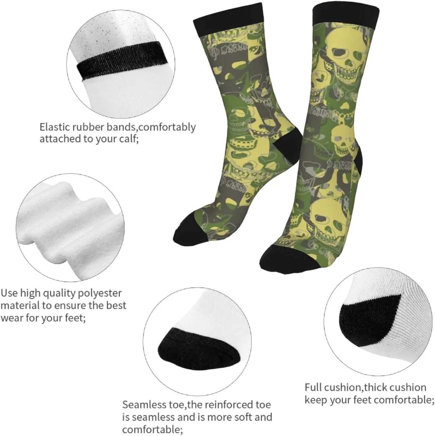 Rutuioy Men Women Funny Crazy Novelty Crew Tube Socks, Casual Athletic Sport Dress Socks