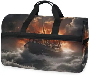 Shipwreck 1 Travel Duffel Bag Luggage Sports Gym Bags With Shoes Compartment Large Capacity Lightweight Duffle Bag For Men Women