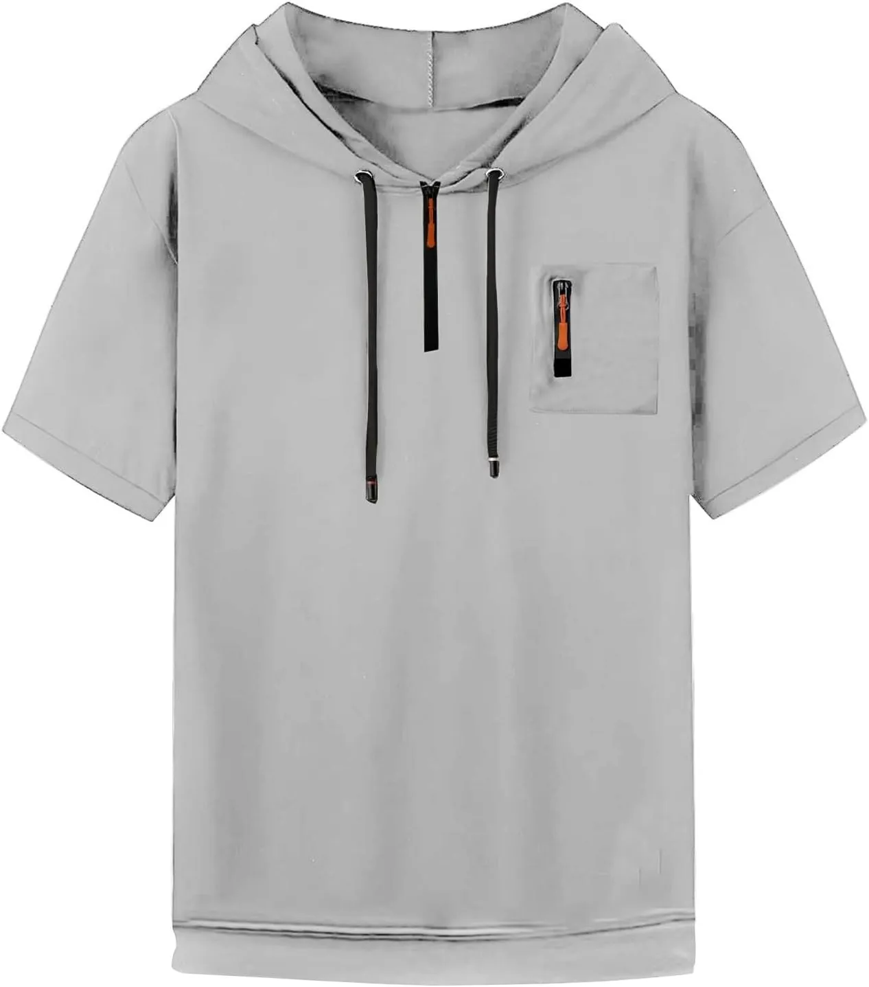 Short Sleeve Hoodies for Men 1/4 Zip Hooded T Shirts Lightweight Casual Summer Men's Clothing Tops M to 3XL